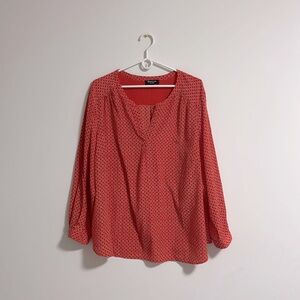 Dalia Plus 2X Orange Blouse